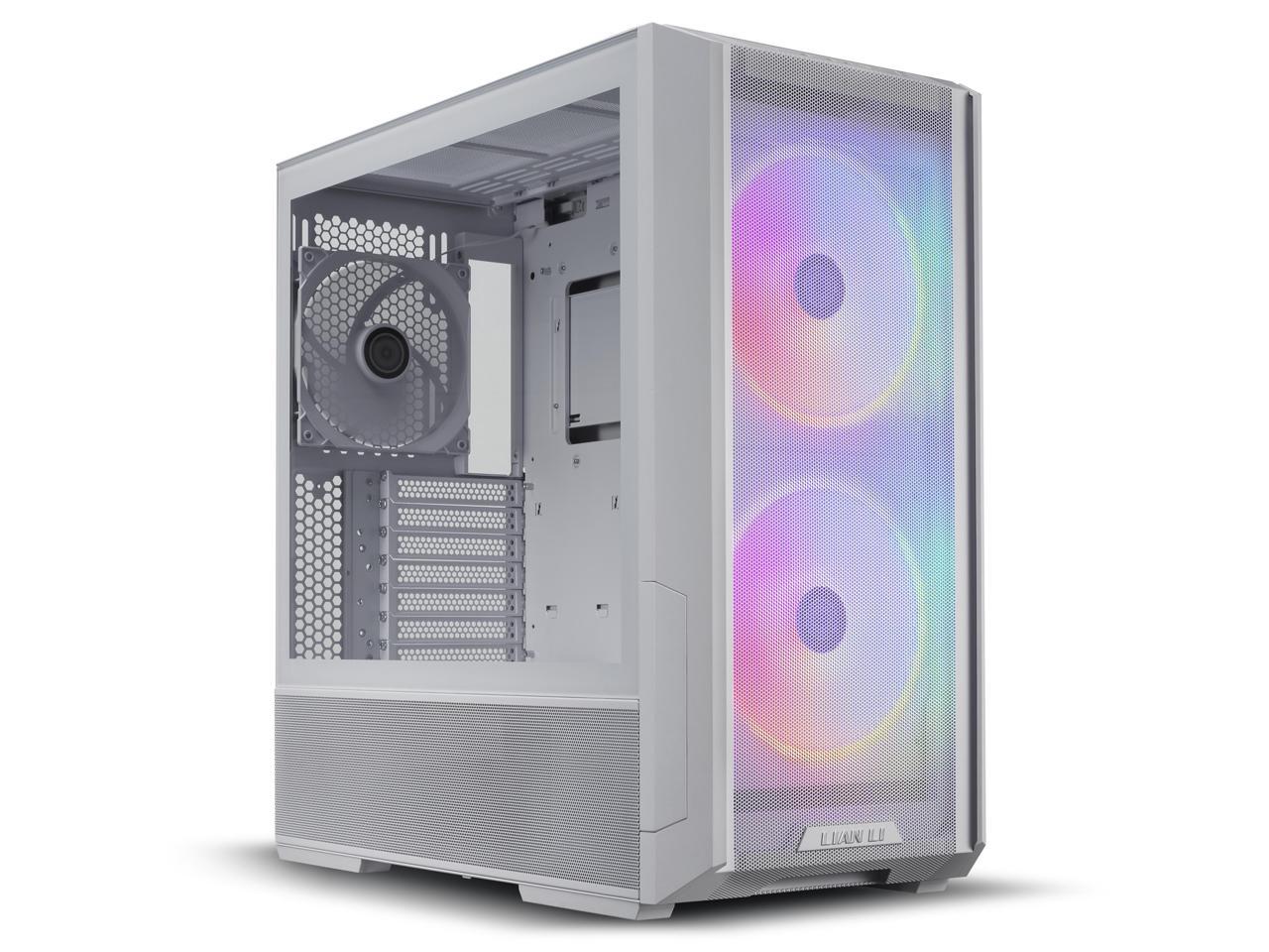 LIAN LI LANCOOL 216RW White Steel / Tempered Glass ATX Mid Tower Computer Case ,2x 16 cm ARGB Fans Included -LANCOOL 216RW 1