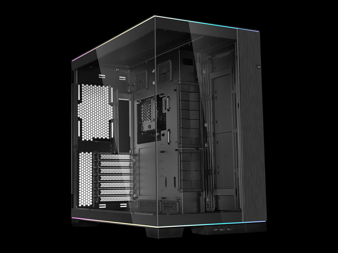 LIAN LI O11 Dynamic EVO RGB  Black Aluminum / Steel / Tempered Glass ATX Mid Tower Computer Case-O11DERGBX 2