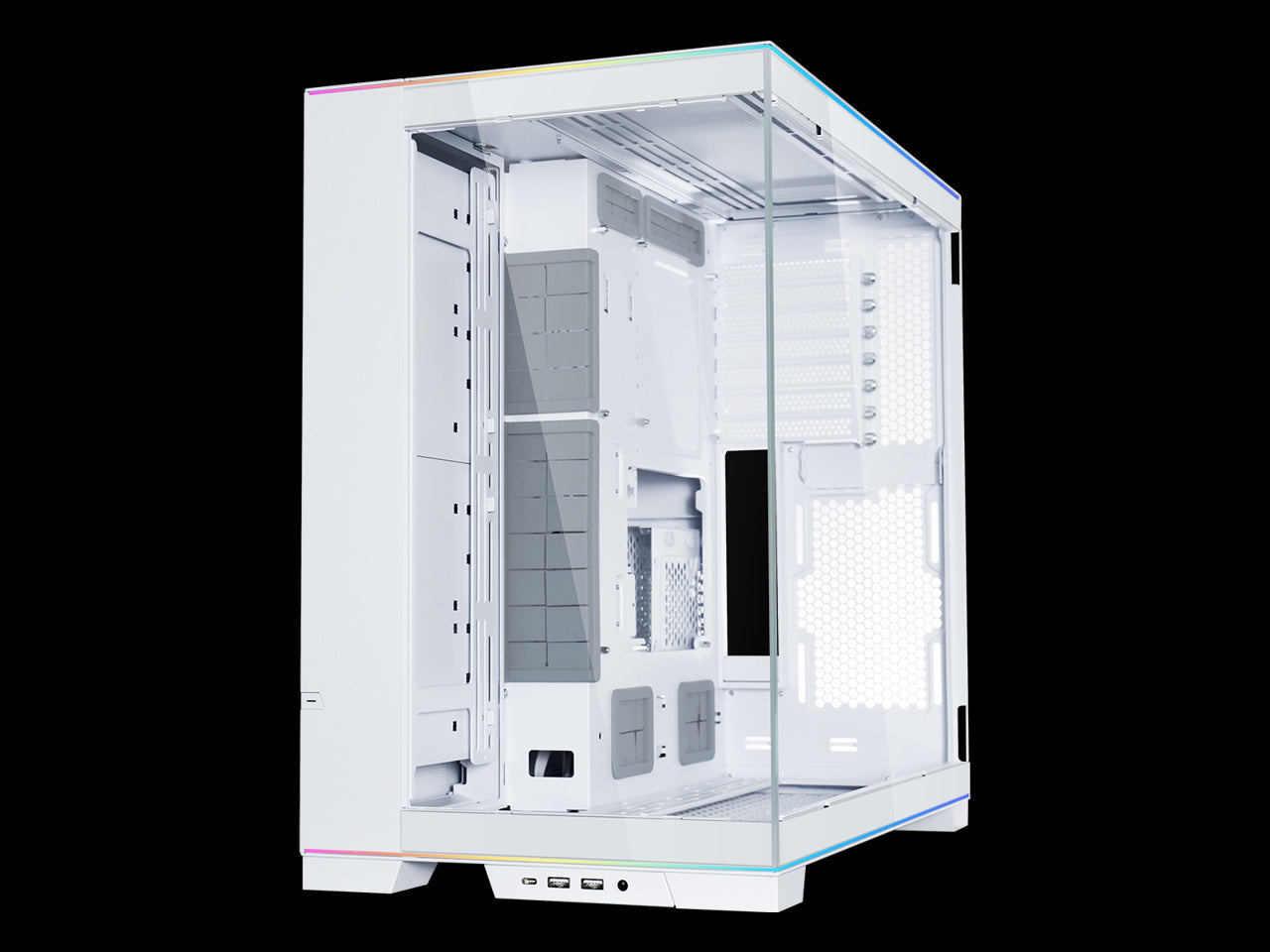 LIAN LI O11 EVO RGB  White Aluminum / Steel / Tempered Glass ATX Mid Tower Computer Case -O11DERGBW 5