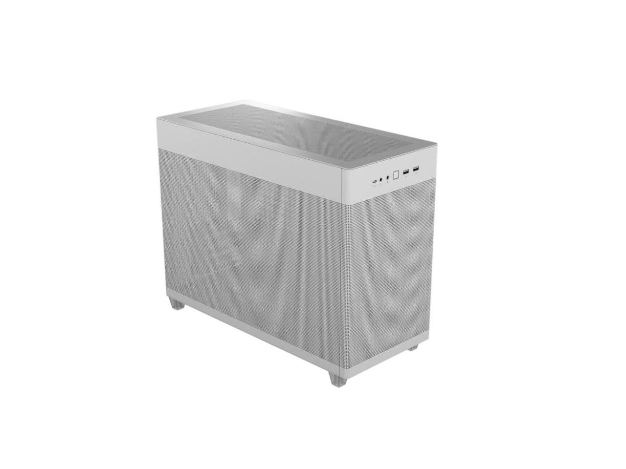 ASUS AP201 Type-C Airflow-focused Micro-ATX,Mini-ITX Computer Case, Support 360/280 Liquid Cooling White 1