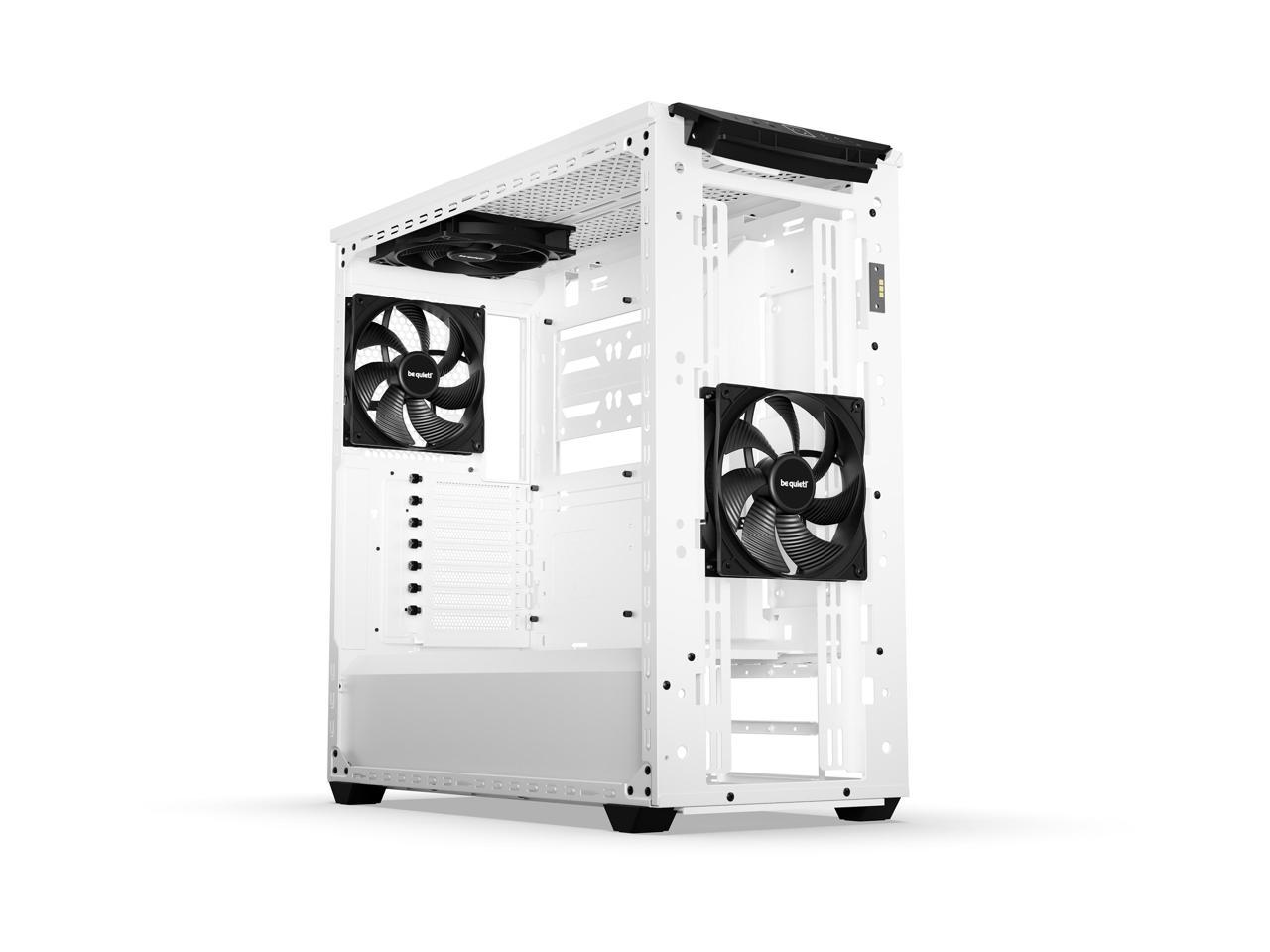 be quiet! Shadow Base 800 DX -ARGB - Mid-Tower PC Gaming Case - 420mm radiators or E-ATX motherboards Support -White 2