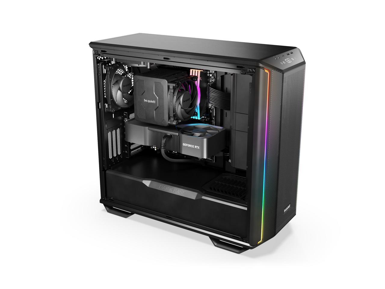 be quiet! Dark Base 701 Mid Tower PC Case | Mesh Front | Airflow Optimized | 3 Pre-Installed Silent Wings 4 Fans | ARGB Lighting with Controller | Tempered Glass | PWM and ARGB Hub | Black 4