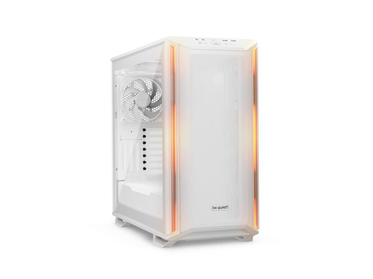 be quiet! Dark Base 701 Mid Tower PC Case | Mesh Front | Airflow Optimized | 3 Pre-Installed Silent Wings 4 Fans | ARGB Lighting with Controller | Tempered Glass | PWM and ARGB Hub | White 1