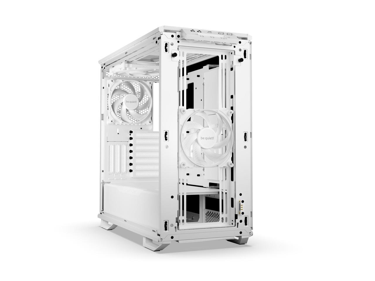 be quiet! Dark Base 701 Mid Tower PC Case | Mesh Front | Airflow Optimized | 3 Pre-Installed Silent Wings 4 Fans | ARGB Lighting with Controller | Tempered Glass | PWM and ARGB Hub | White 3