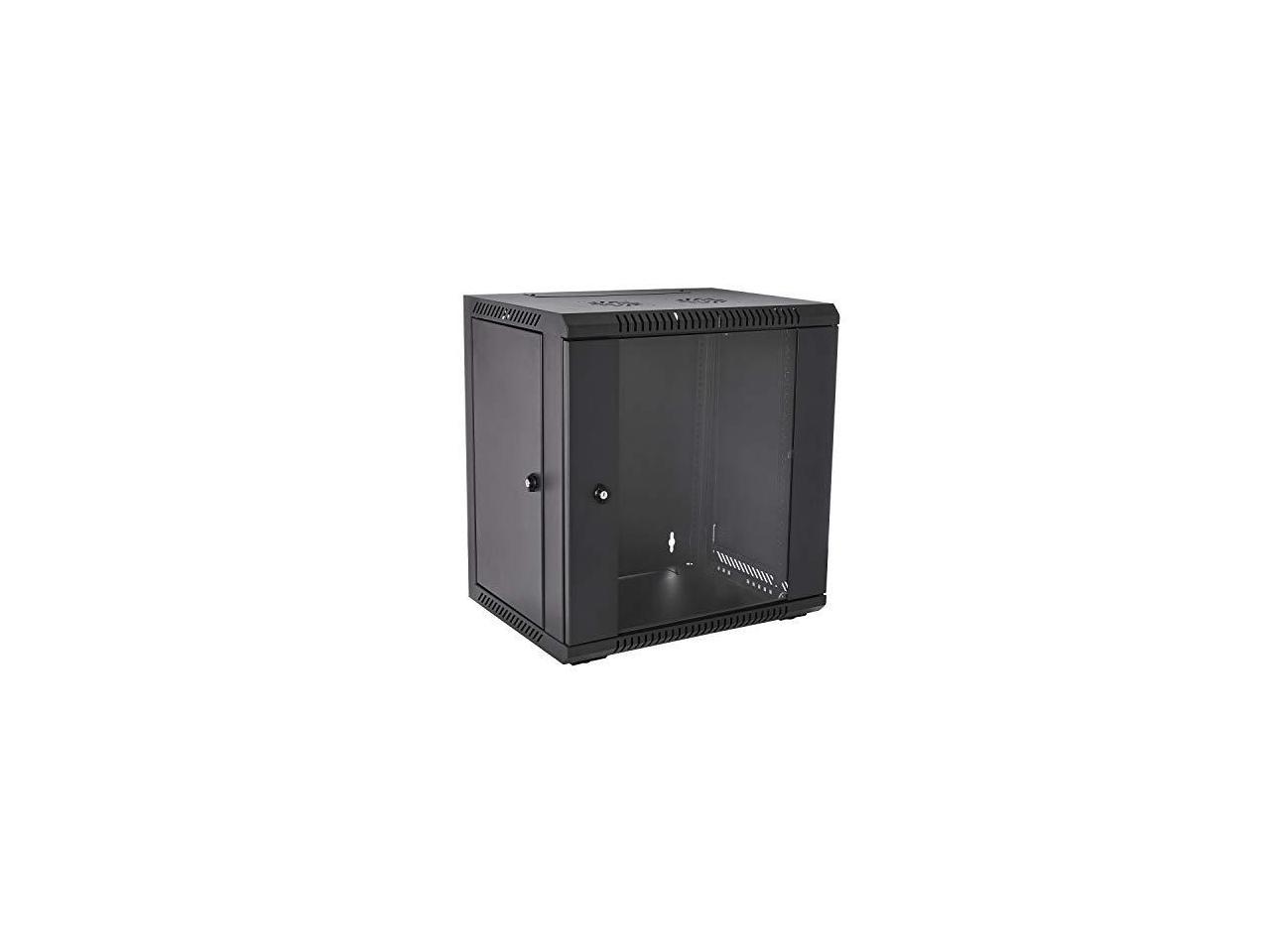 V7 12U Rack Wall Mount Glass Door Enclosure 1