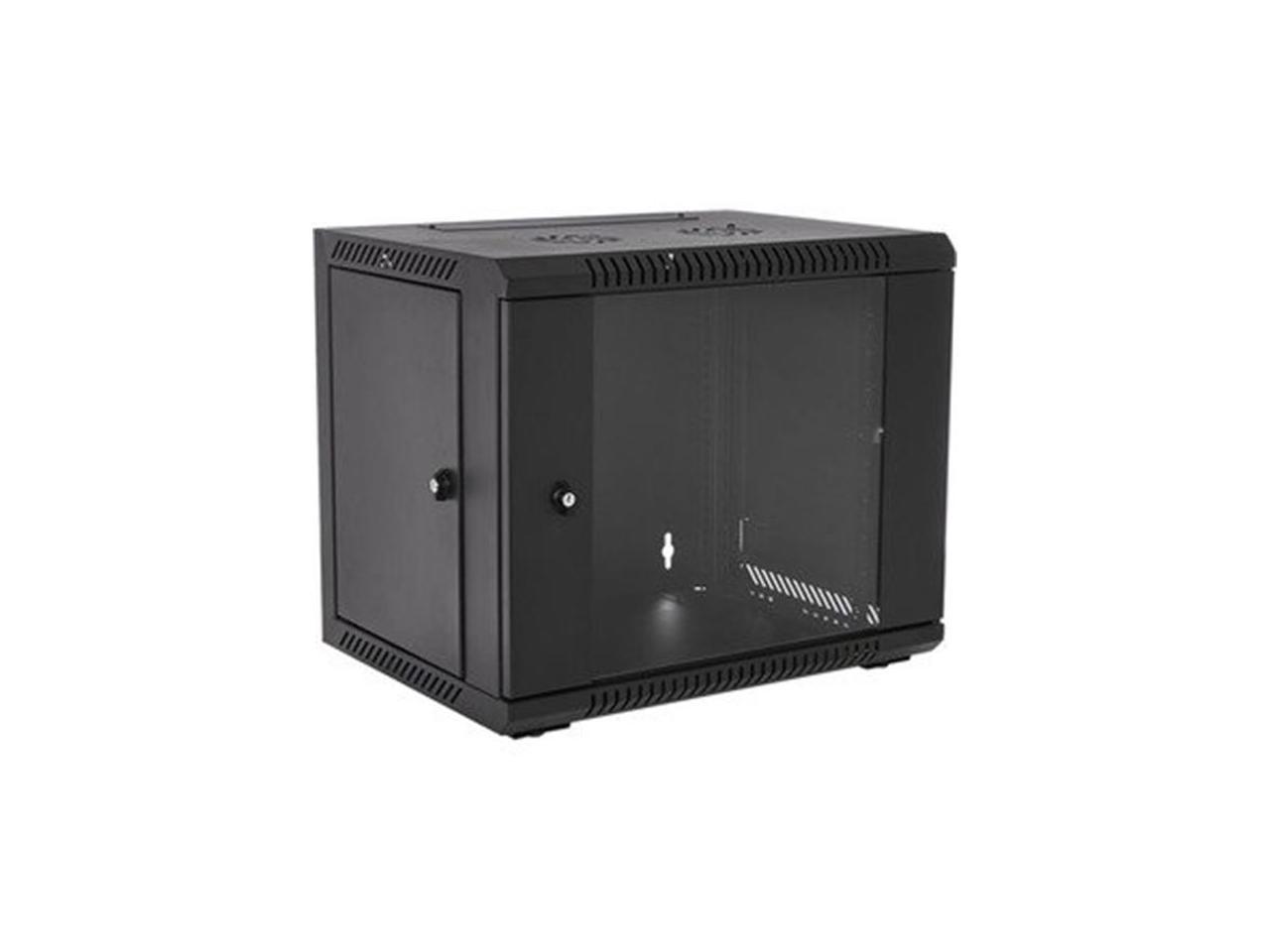 V7 9U Rack Wall Mount Glass Door Enclosure 1