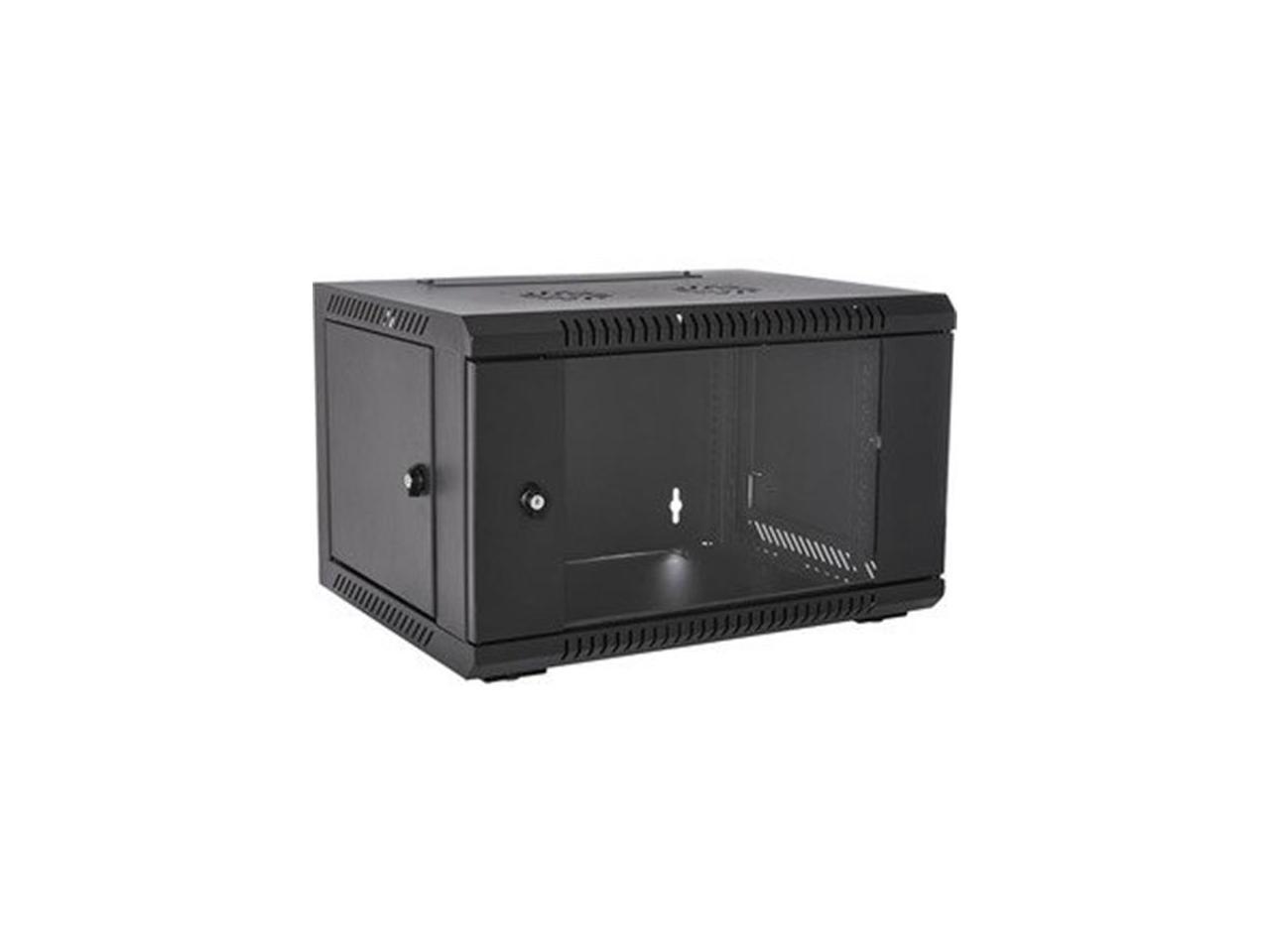 V7 6U Rack Wall Mount Glass Door Enclosure 1