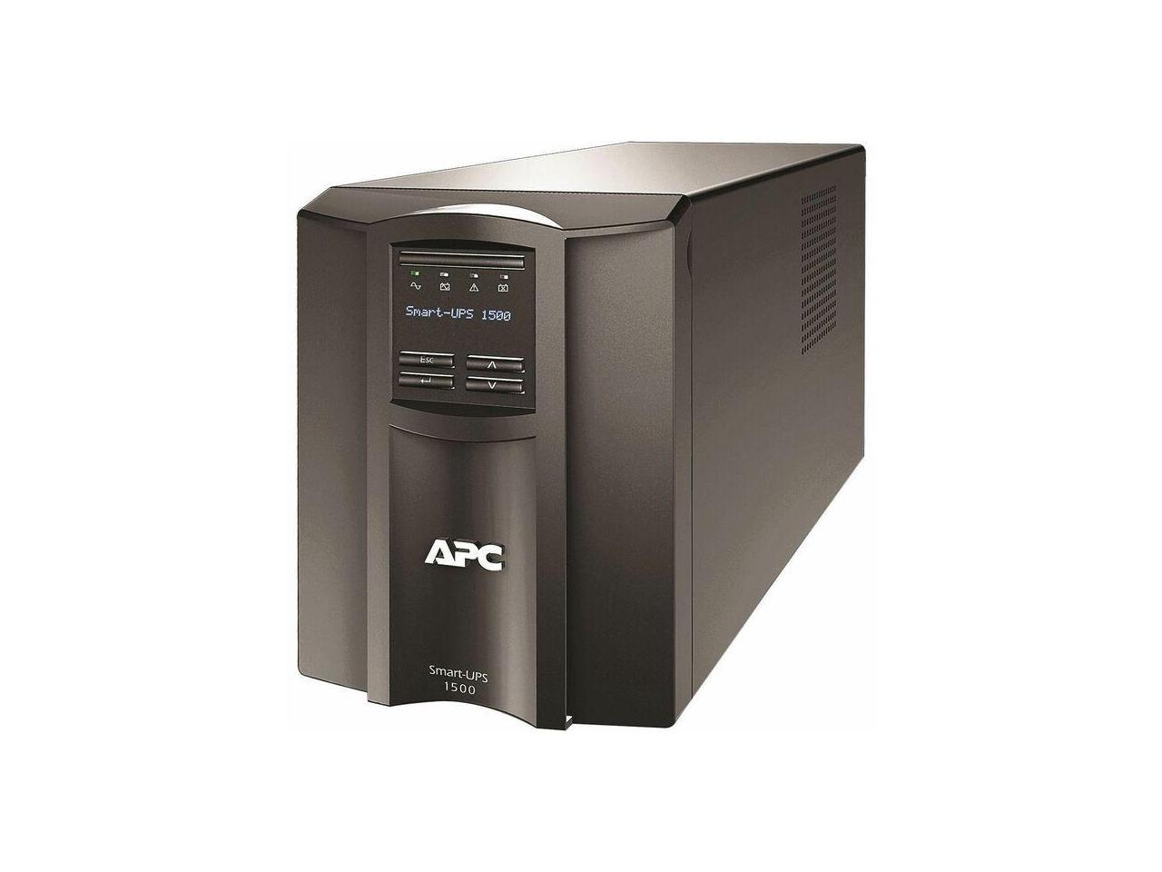 APC by Schneider Electric Smart-UPS 1500VA Tower UPS - Tower - AVR - 3 Hour Recharge - 6.50 Minute Stand-by - 120 V AC Input - 110 V AC, 125 V AC, 120 V AC Output - Sine Wave - USB - LCD Display - 8 x 4