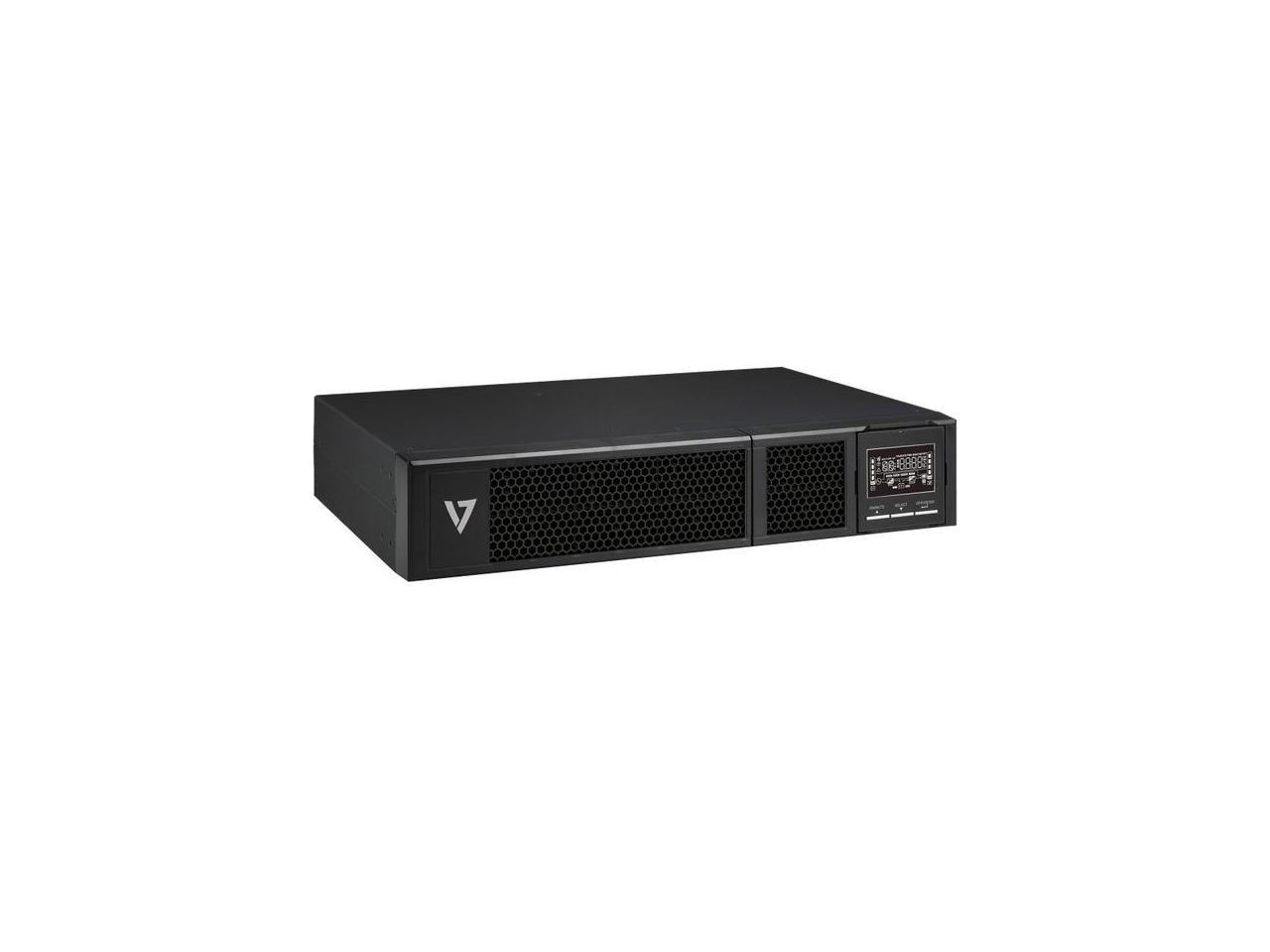 V7 On-Line UPS2URM1500DC-NC-1N 1500VA Rack-mountable UPS - 2U Rack-mountable - 3 Hour Recharge - 2.70 Minute Stand-by - 120 V AC Input - 100 V AC, 110 V AC, 115 V AC, 120 V AC, 127 V AC Output - Singl 1