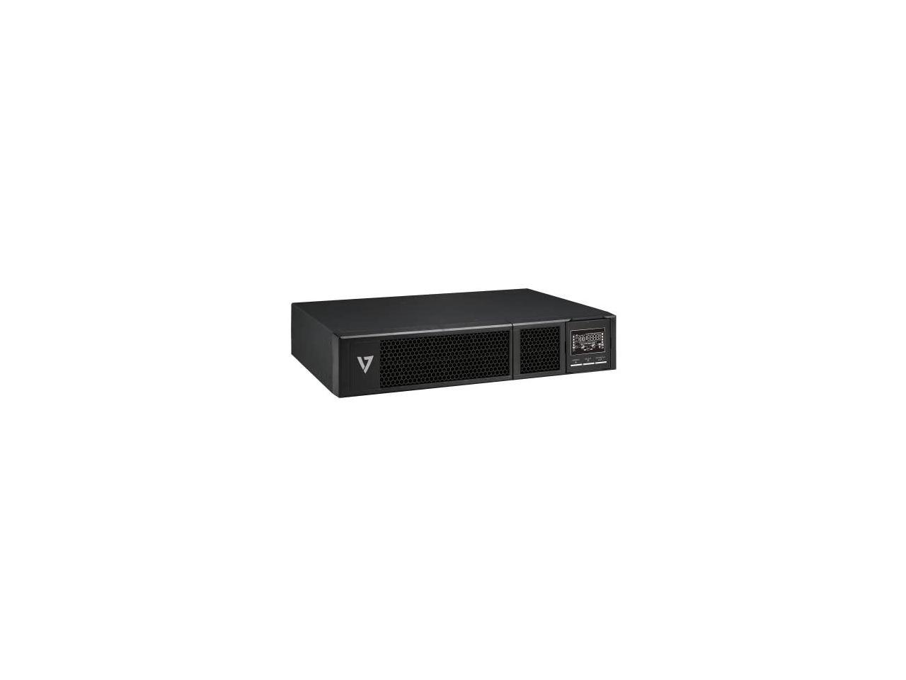 V7 On-Line UPS2URM3000DC-NC-1N 3000VA Rack-mountable UPS - 2U Rack-mountable - 3 Hour Recharge - 2.60 Minute Stand-by - 120 V AC Input - 100 V AC, 110 V AC, 115 V AC, 120 V AC, 127 V AC Output - Singl 5