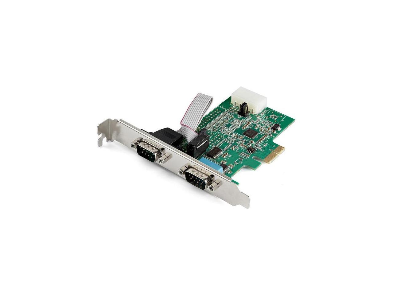 StarTech 2 Port PCIe RS232 Serial Adapter Card PEX2S953 1