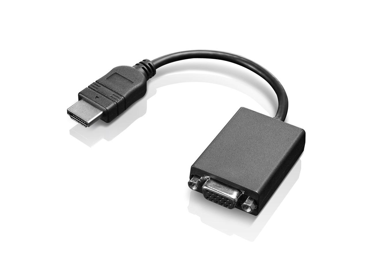 Lenovo - Adapter - HDMI (M) to HD-15 (VGA) (F) - 7.9 in - 1920 x 1080 at 60 Hz support - for IdeaPad 3 14, 3 15IGL05, 3 15IML05, 3 CB 14, IdeaPad Flex 5 14ITL05, Legion 5 15 1