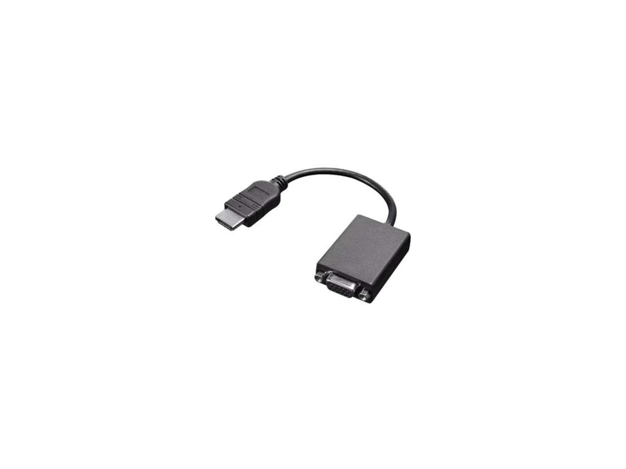 Lenovo - Adapter - HDMI (M) to HD-15 (VGA) (F) - 7.9 in - 1920 x 1080 at 60 Hz support - for IdeaPad 3 14, 3 15IGL05, 3 15IML05, 3 CB 14, IdeaPad Flex 5 14ITL05, Legion 5 15 5