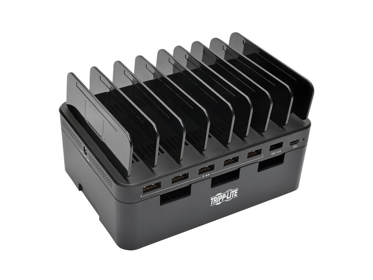 Tripp Lite U280-007-CQC-ST 7-Port Usb Charging Station Hub With Quick Charge 3.0, Usb-C Port, Device Storage, 5V 4A (60W) Usb Charge Output - Power Adapter - 60 Watt - 4 A - 7 Output Connectors (6 X 1