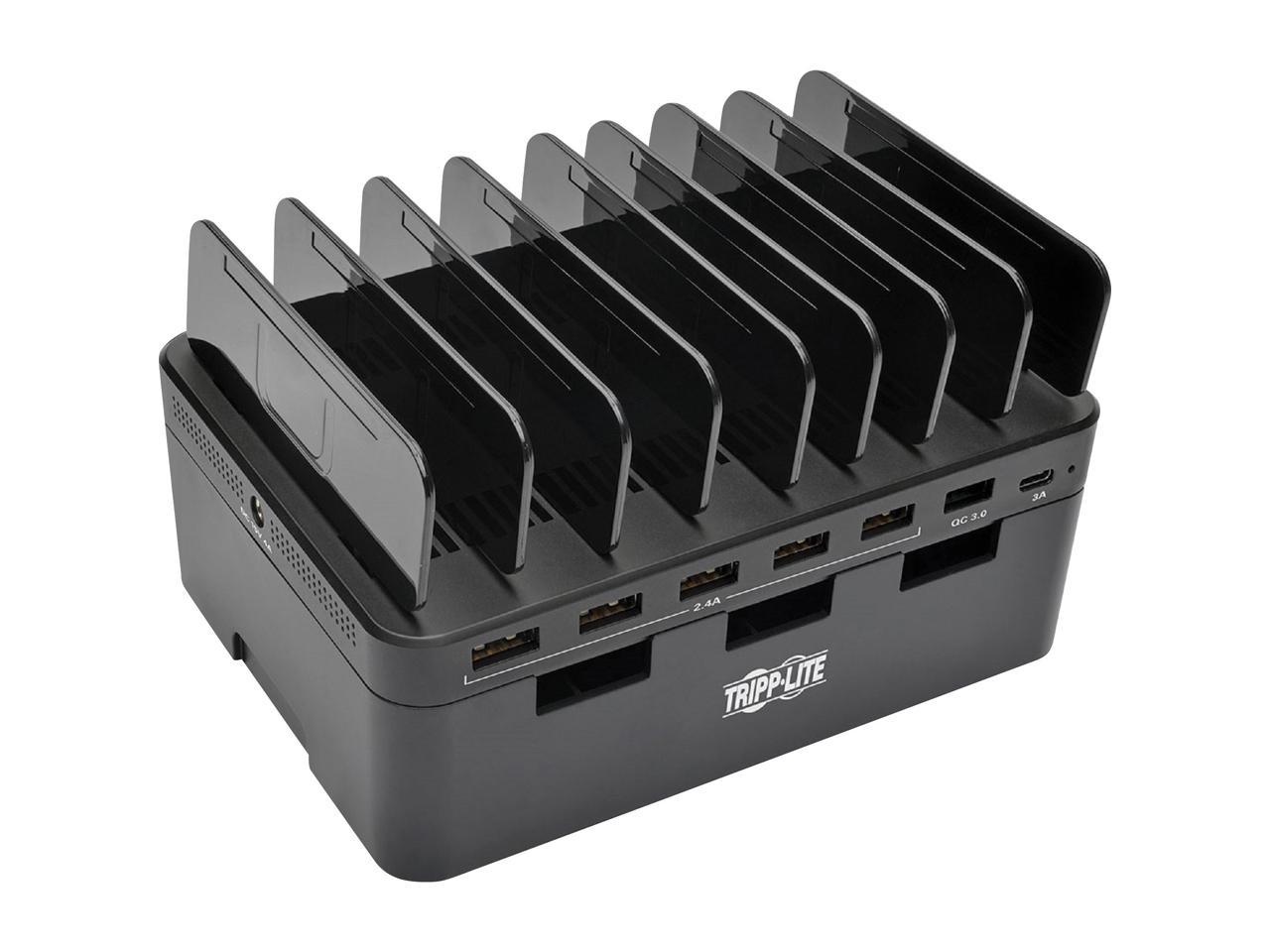 Tripp Lite U280-007-CQC-ST 7-Port Usb Charging Station Hub With Quick Charge 3.0, Usb-C Port, Device Storage, 5V 4A (60W) Usb Charge Output - Power Adapter - 60 Watt - 4 A - 7 Output Connectors (6 X 5