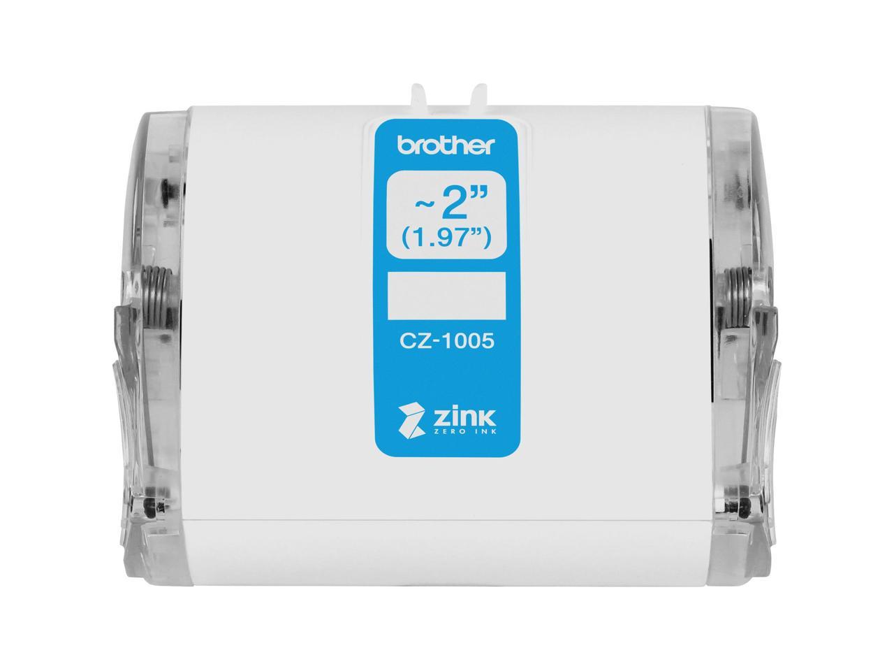 Brother Genuine CZ-1005 continuous length ~ 2 (1.97") 50 mm wide x 16.4 ft. (5 m) long label roll featuring ZINK® Zero Ink technology - 1 31/32" Width x 16 13/32 ft Length - Zero Ink 5