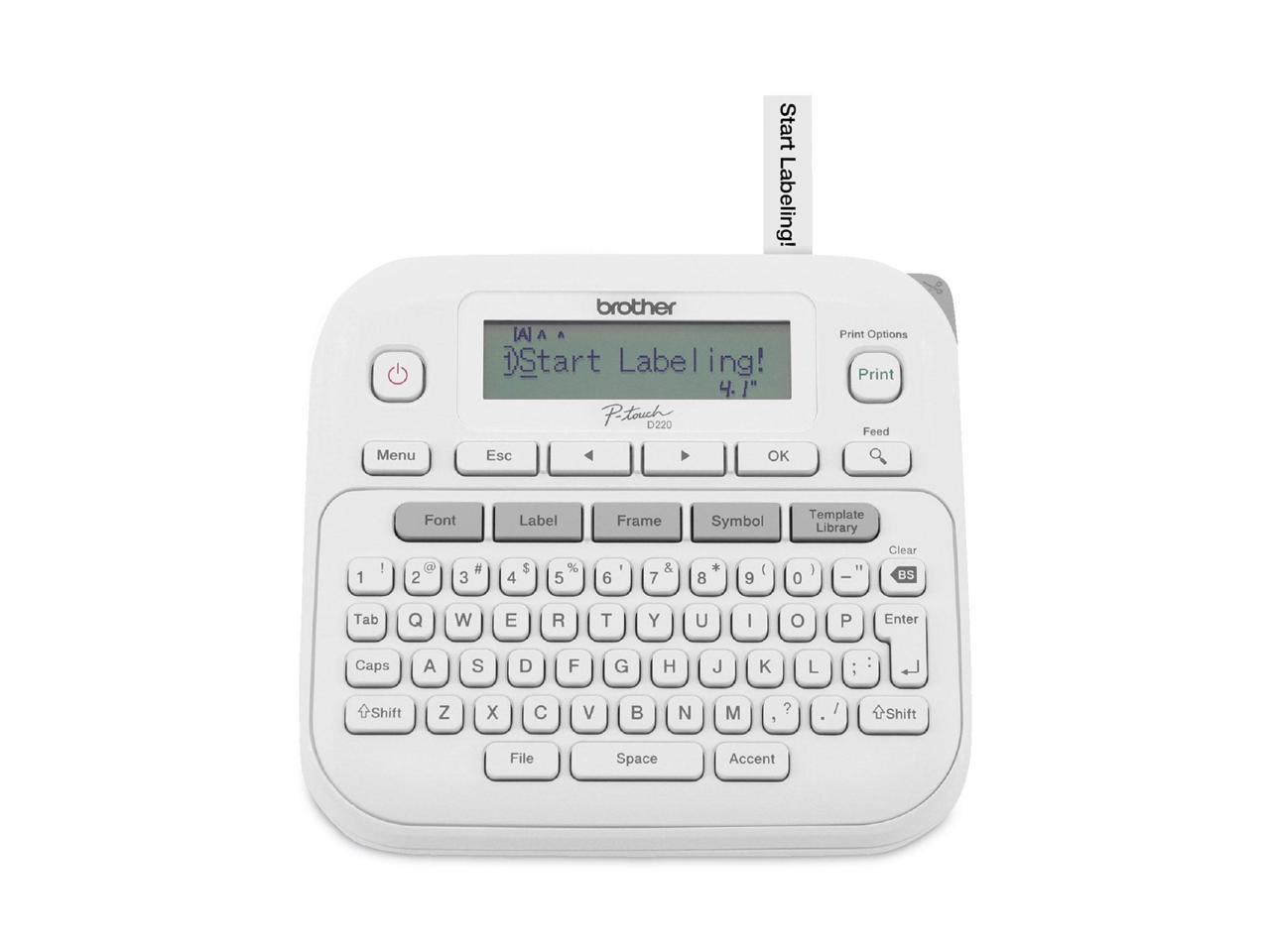 Brother® P-touch PT-D220 Home/Office Everyday Label Maker - 14 Fonts - 180 dpi - Tape - QWERTY - for Home, Office 1