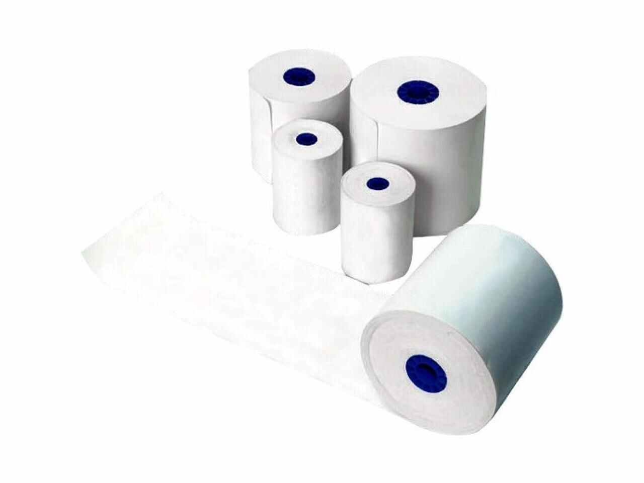 Star Micronics Linerless Label Paper for TSP654SK - 58mm Width, 170 ft Length, 6 Rolls/Case, Linerless Label, Blue Core 1