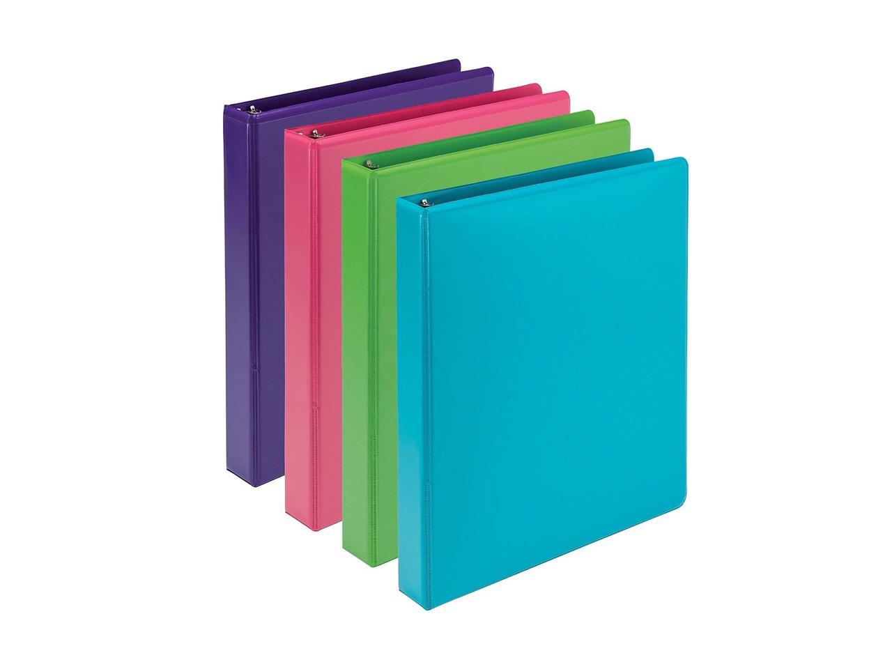 Samsill Earth's Choice Plant-Based Durable Binders 3 Round Ring Assorted Color 4 Pack (MP48639) 2