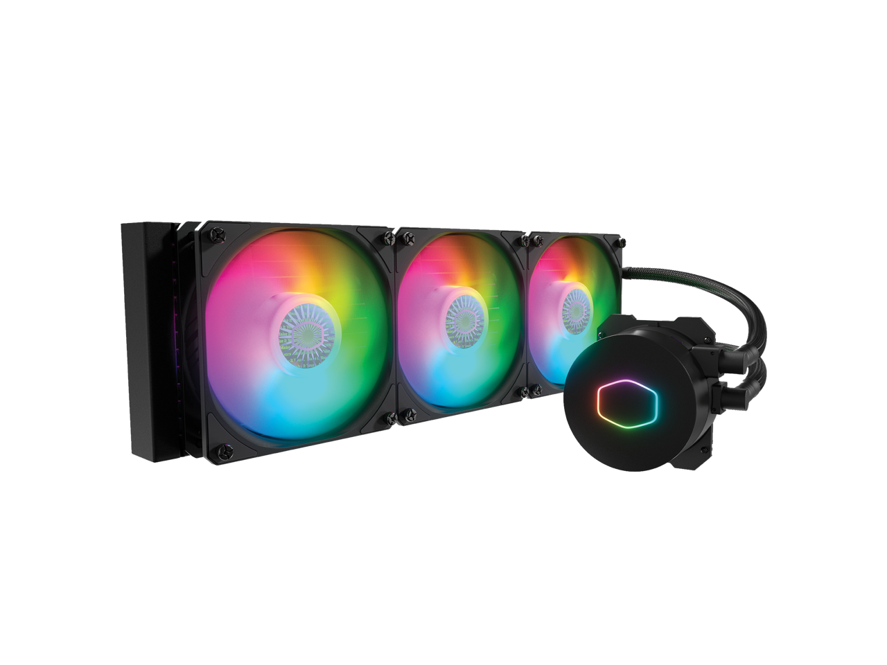 Cooler Master MasterLiquid ML360L ARGB V2 Close-Loop AIO CPU Liquid Cooler, Dual Chamber Pump, 360mm Radiator, SickleFlow 120 PWM ARGB, AMD Ryzen AM5/AM4, Intel LGA1700/1200 (MLW-D36M-A18PA-R2) 1