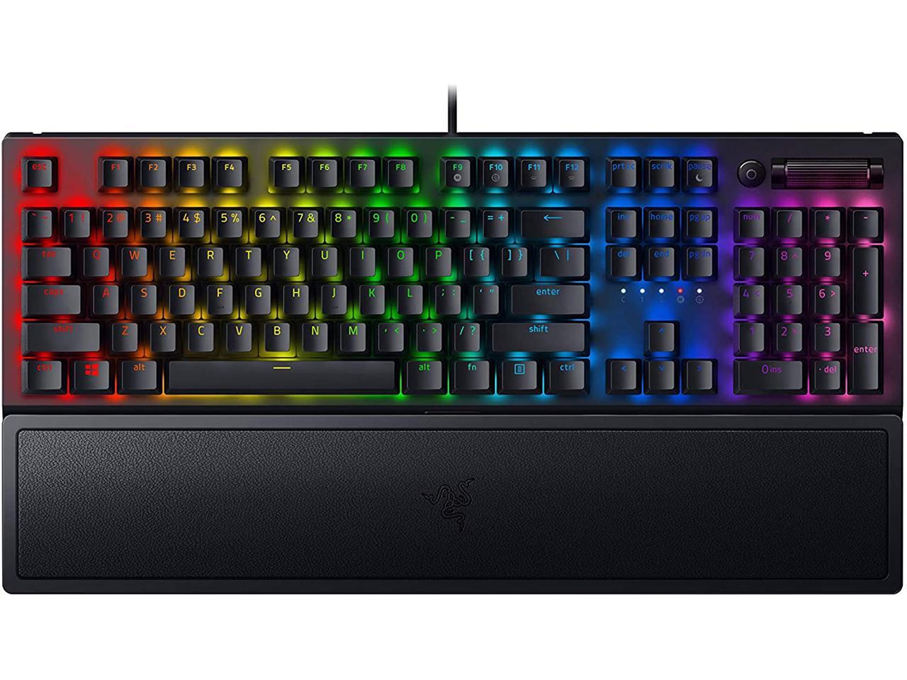 Razer BlackWidow V3 Mechanical Gaming Keyboard: Green Mechanical Switches - Tactile & Clicky - Chroma RGB Lighting - Compact Form Factor - Programmable Macro Functionality, Classic Black 1