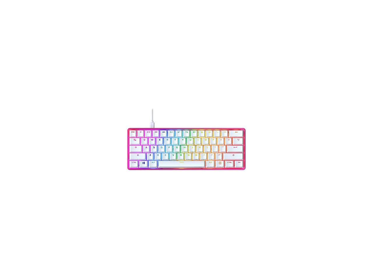 HyperX Alloy Origins 60 - Mechanical Gaming Keyboard - Ultra Compact 60% Form Factor - Linear Red Switch - Double Shot PBT Keycaps - RGB LED Backlit - NGENUITY Software Compatible - Pink 1