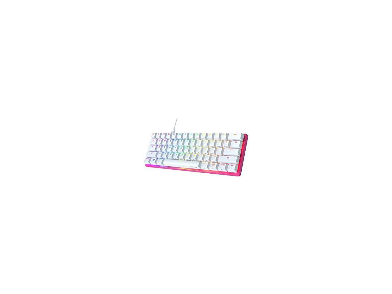 HyperX Alloy Origins 60 - Mechanical Gaming Keyboard - Ultra Compact 60% Form Factor - Linear Red Switch - Double Shot PBT Keycaps - RGB LED Backlit - NGENUITY Software Compatible - Pink 3