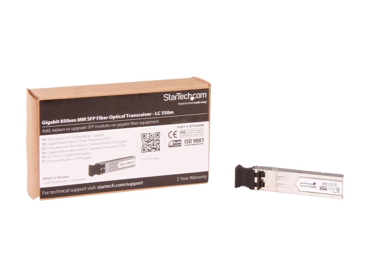 StarTech.com SFPSXMM 10GBASE-SR SFP+ Transceiver Module - 10 Gbps - 550m - TAA Compliant - MSA Compliant Fiber SFP 5