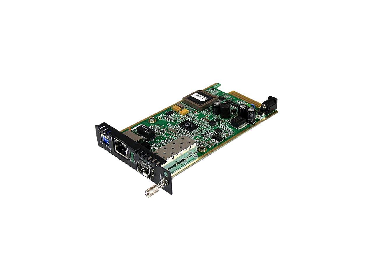 StarTech ET91000SFP2C Gigabit Ethernet Fiber Media Converter Card Module with Open SFP Slot1.25 Gbps 1 - SFP Slot Female 1 - RJ-45 Female - Retail 1