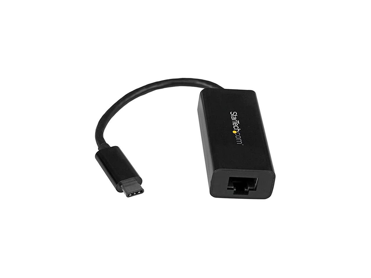 StarTech US1GC30B USB-C to Gigabit Ethernet Adapter - Black - Thunderbolt 3 Port Compatible - USB Type C Network Adapter 1