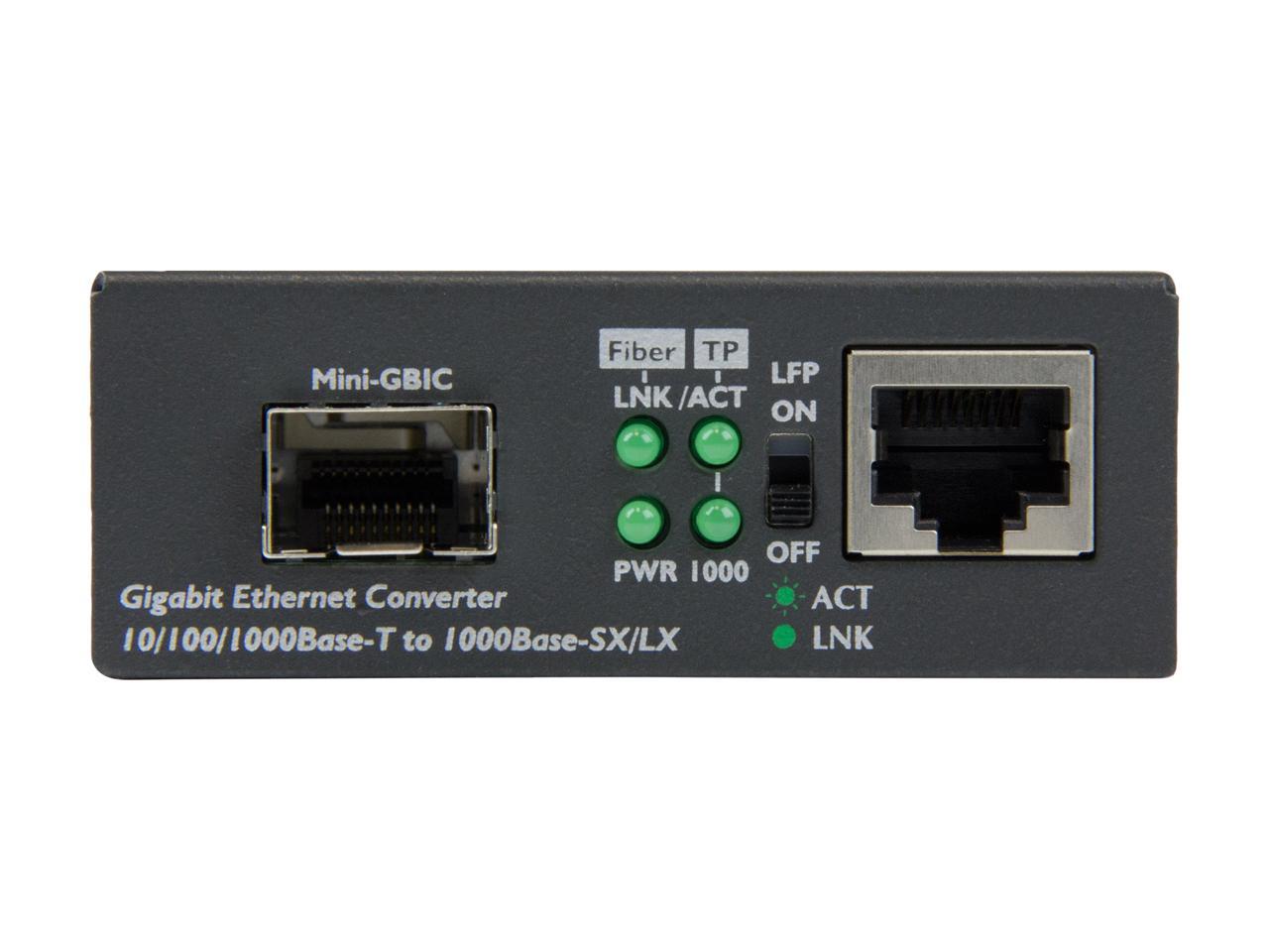 StarTech.com Gigabit Ethernet Fiber Media Converter with Open SFP Slot - Supports 10/100/1000 Networks 2