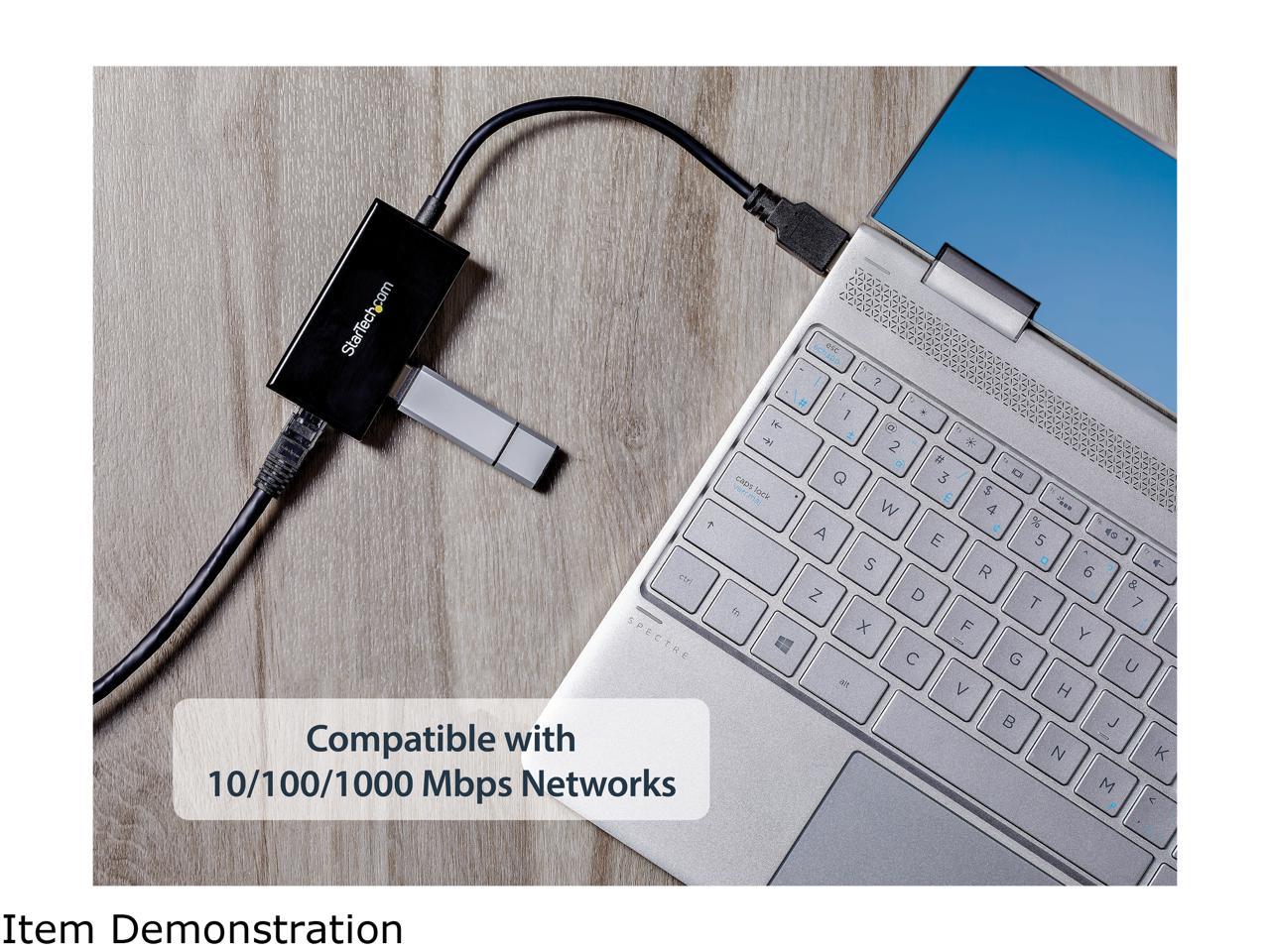 STARTECH USB31000S2H USB 3.0 to Gigabit Network Adapter with Built-In 2-Port USB Hub 4