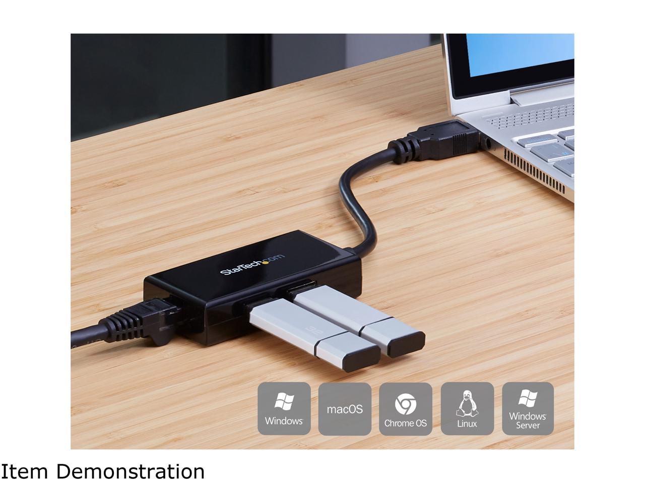 STARTECH USB31000S2H USB 3.0 to Gigabit Network Adapter with Built-In 2-Port USB Hub 5