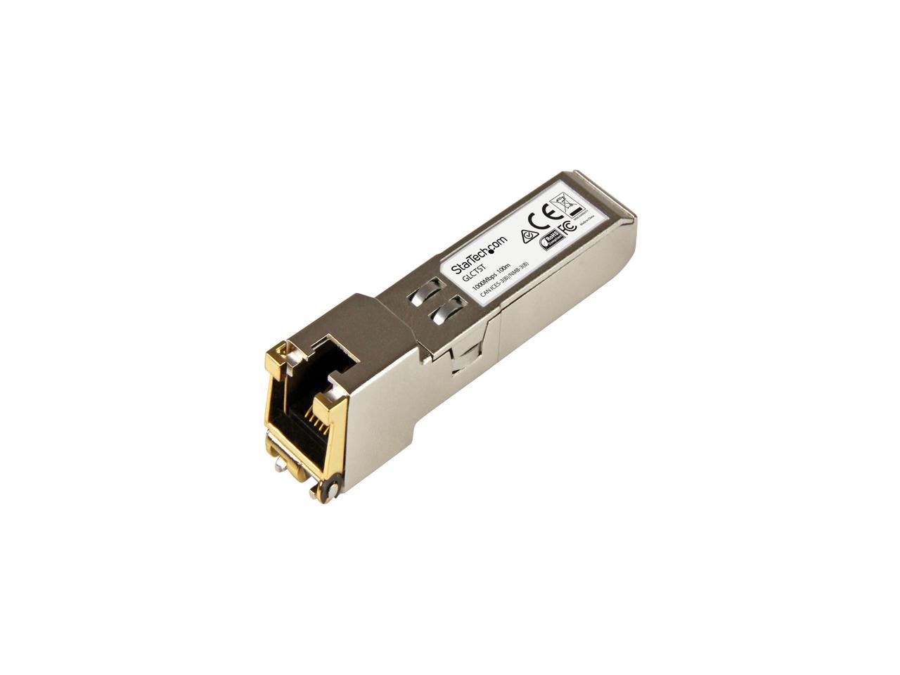 StarTech.com GLCTST Gigabit RJ45 Copper SFP Transceiver Module - Cisco GLC-T Compatible 1 Gbps 1 - RJ-45 Female 1