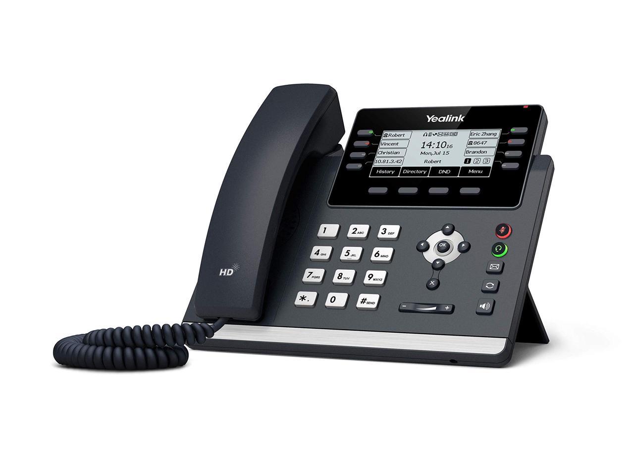 Yealink SIP-T43U IP Phone - Corded - Wall Mountable, Desktop - Classic Gray 1301202 1