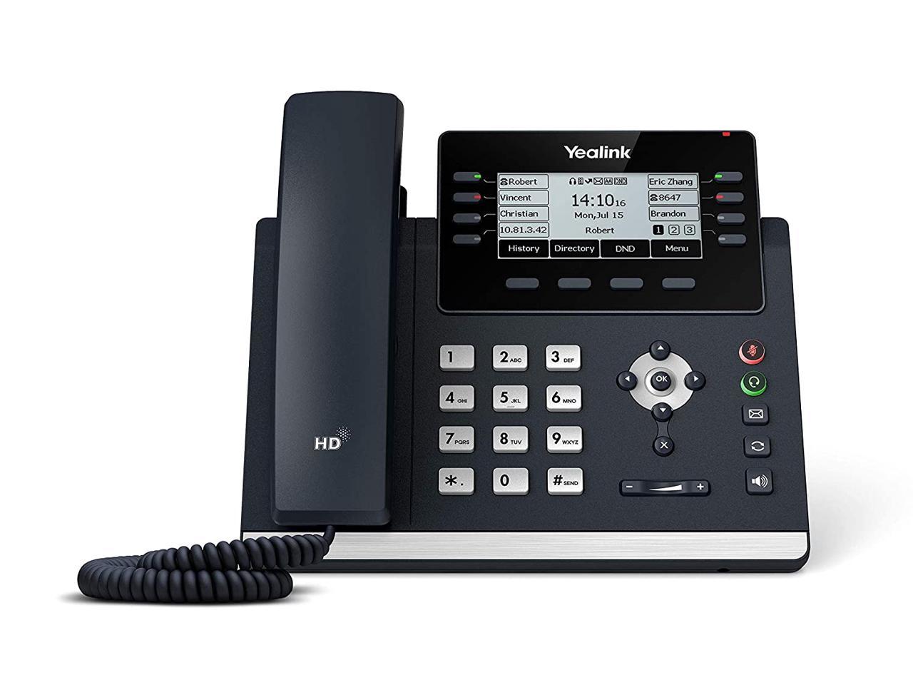 Yealink SIP-T43U IP Phone - Corded - Wall Mountable, Desktop - Classic Gray 1301202 2