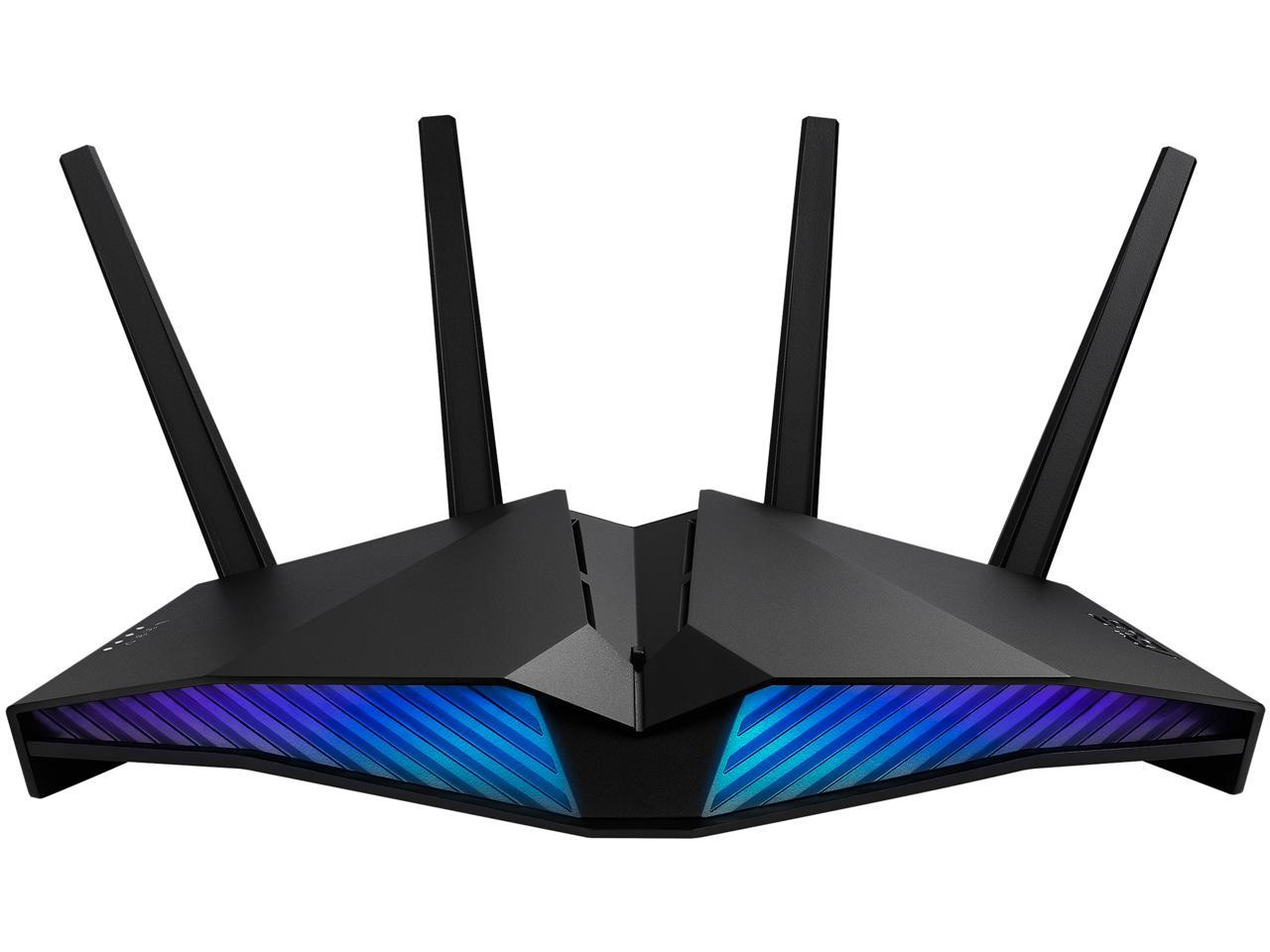 ASUS RT-AX82U AX5400 Dual-Band WiFi 6 Gaming Router, Game Acceleration, Mesh WiFi Support, Lifetime Free Internet Security, Dedicated Gaming Port, Mobile Game Boost, MU-MIMO, Aura RGB 1