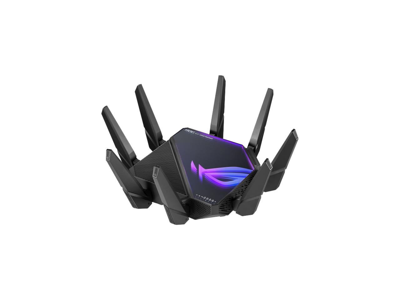 ASUS ROG Rapture WiFi 6E Gaming Router (GT-AXE16000) - Quad-Band, 6 GHz Ready, Dual 10G Ports, 2.5G WAN Port, AiMesh Support, Triple-level Game Acceleration, Lifetime Internet Security, Instant Guard 1