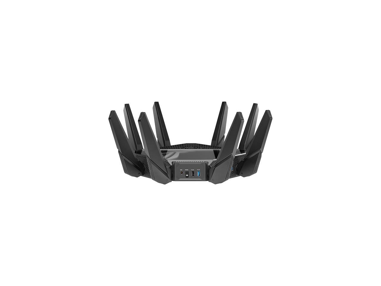 ASUS ROG Rapture WiFi 6E Gaming Router (GT-AXE16000) - Quad-Band, 6 GHz Ready, Dual 10G Ports, 2.5G WAN Port, AiMesh Support, Triple-level Game Acceleration, Lifetime Internet Security, Instant Guard 5