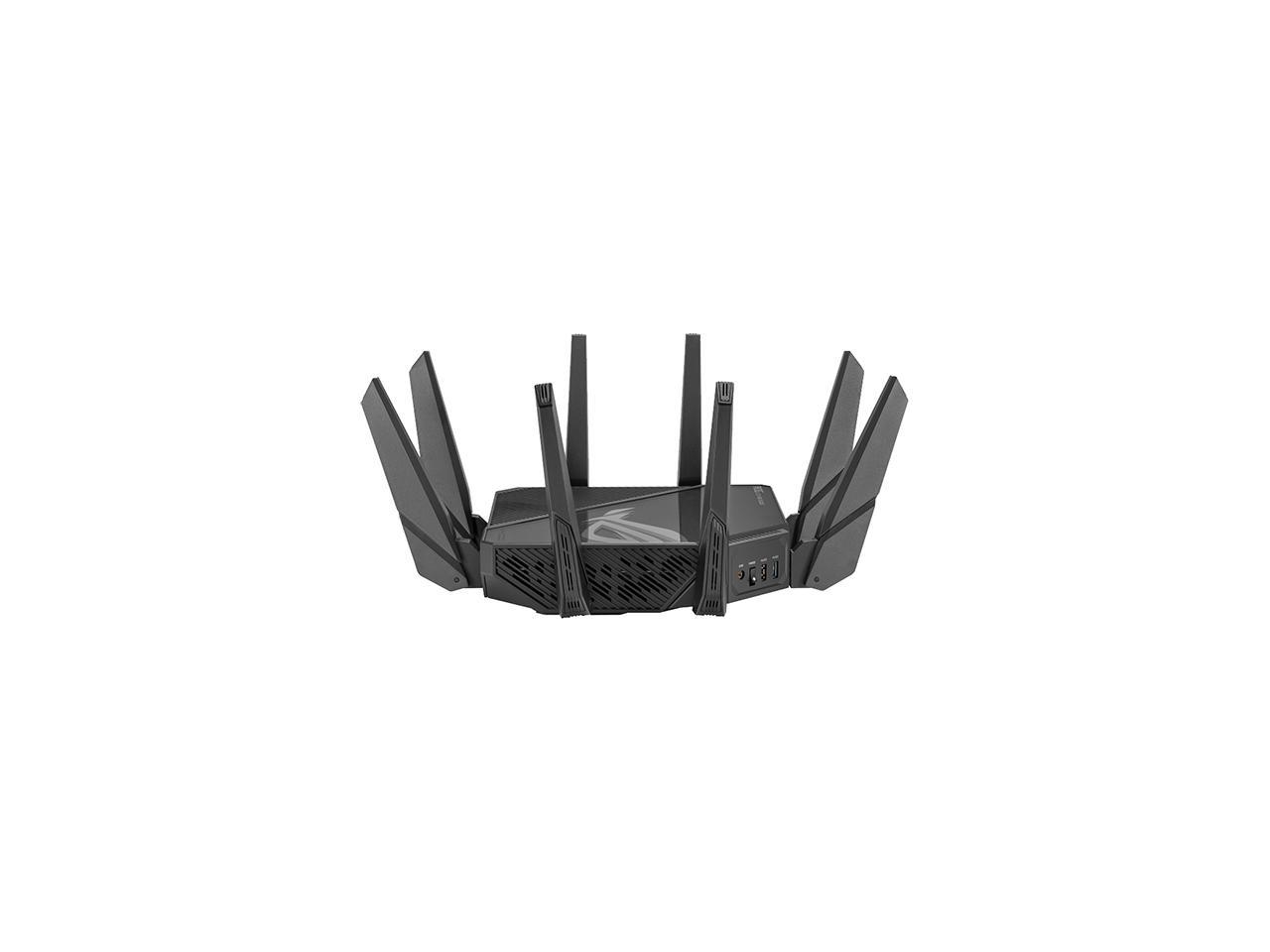 ASUS ROG Rapture WiFi 6E Gaming Router (GT-AXE16000) - Quad-Band, 6 GHz Ready, Dual 10G Ports, 2.5G WAN Port, AiMesh Support, Triple-level Game Acceleration, Lifetime Internet Security, Instant Guard 4