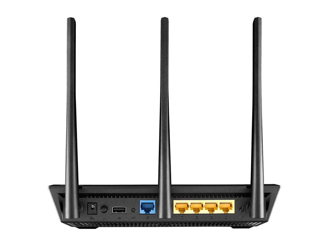 Manufacturer REFURBISHED - ASUS RT-AC66U B1 AC1750 Dual-Band Wi-Fi Router, AiProtection Lifetime Security by Trend Micro, AiMesh Compatible for Mesh Wi-Fi System 2