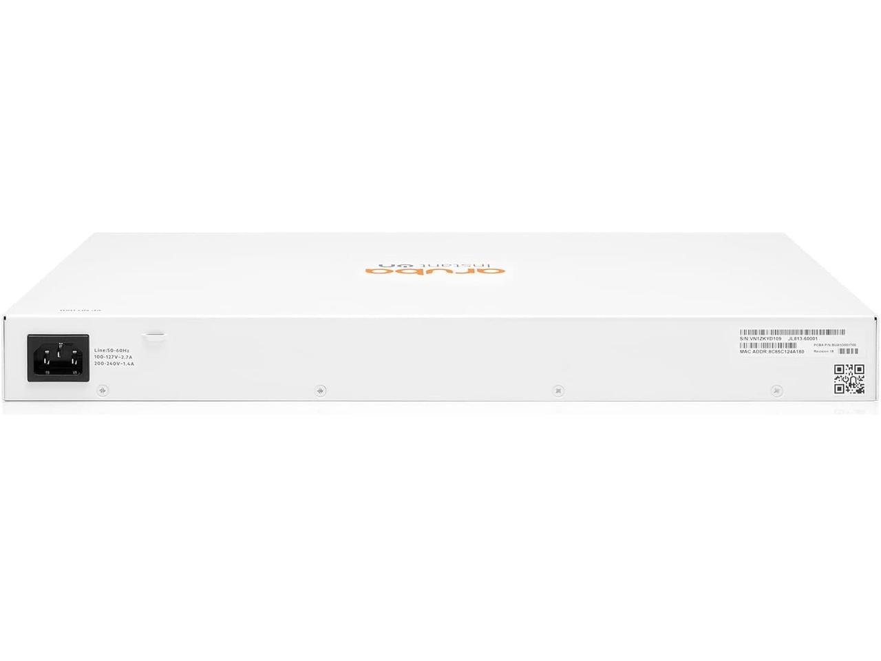 Aruba Instant On 1830 24-Port Gb | 12-Port Class 4 PoE Smart Switch (195W) - 24x 1G | 2X SFP | US Cord (JL813A#ABA) 3