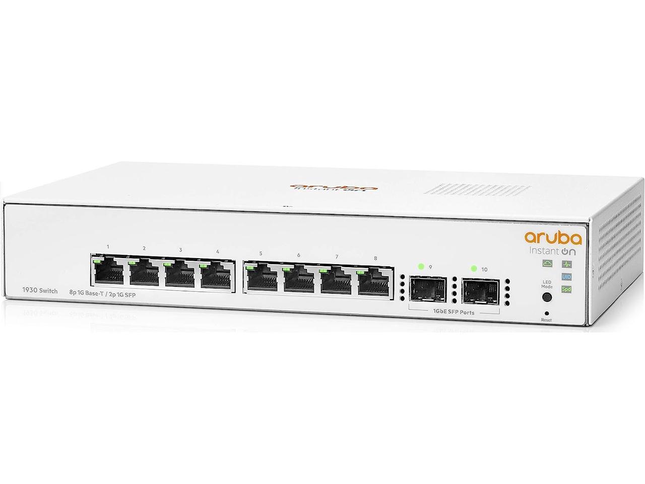 Aruba Instant On 1930 8-Port Gb Ethernet 8 x GE, 2X 1G SFP, L2+ Smart Switch US Cord (JL680A#ABA) 2