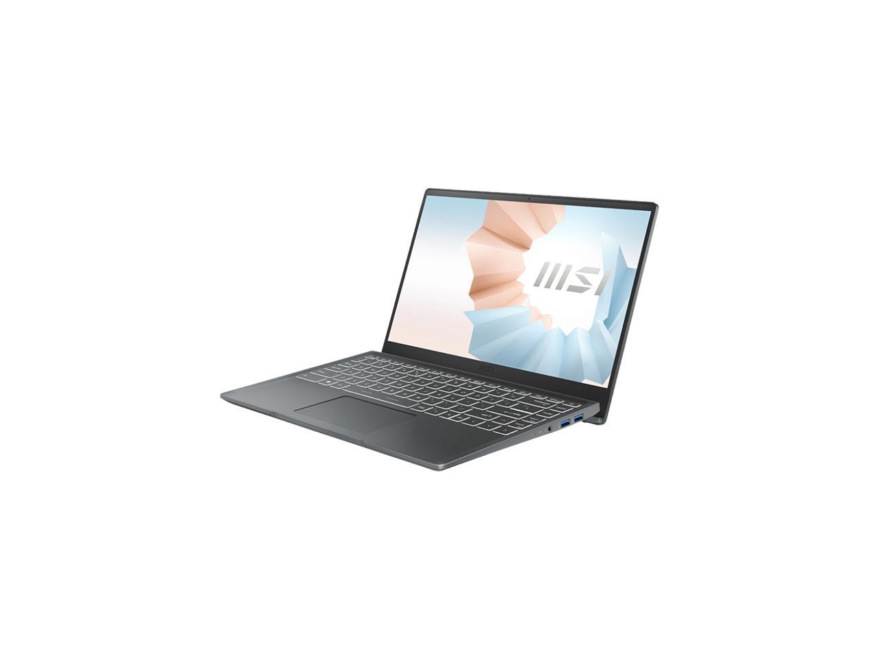 MSI Laptop Modern 14 Intel Core i5 11th Gen 1155G7 (2.50GHz) 8GB Memory 512 GB NVMe SSD Intel Iris Xe Graphics 14.0" Windows 11 Home 64-bit Modern 14 B11MOU-1024 1