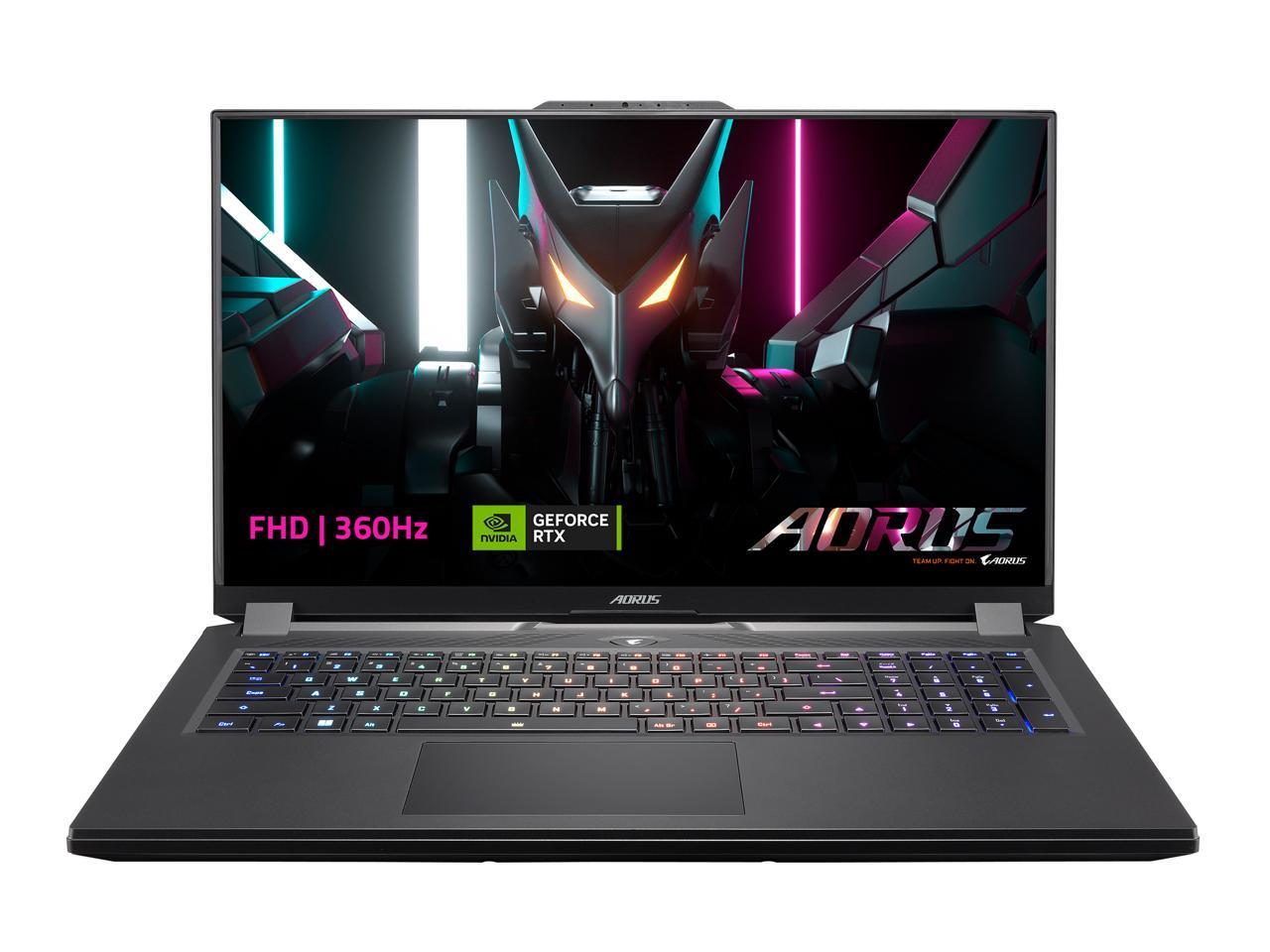 GIGABYTE AORUS 17H - 17.3" Thin Bezel FHD 1920x1080 360Hz Display - NVIDIA GeForce RTX 4080 Laptop GPU 12GB GDDR6 - Intel Core i7-13700H - 16GB DDR5 RAM - 1TB SSD - Win11 Home AD - Gaming Laptop (AORUS 17H BXF-74US554SH) 1