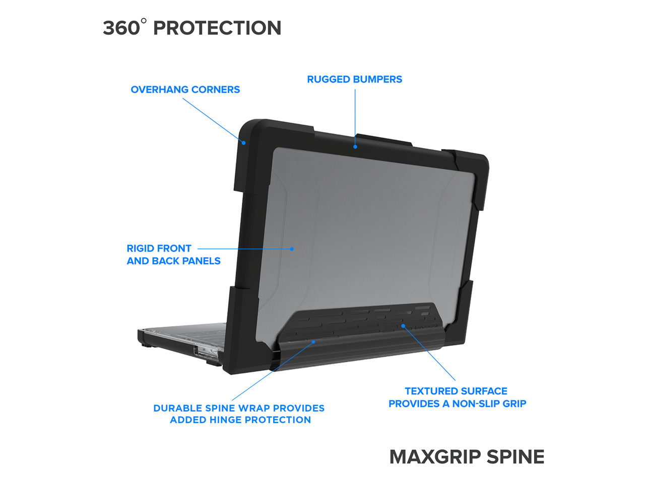 MAXCases HP-ESS-G6EE-BLK Extreme Shell-S for HP G6 EE Chromebook Clamshell 11.6 inch Laptops (Black) 3