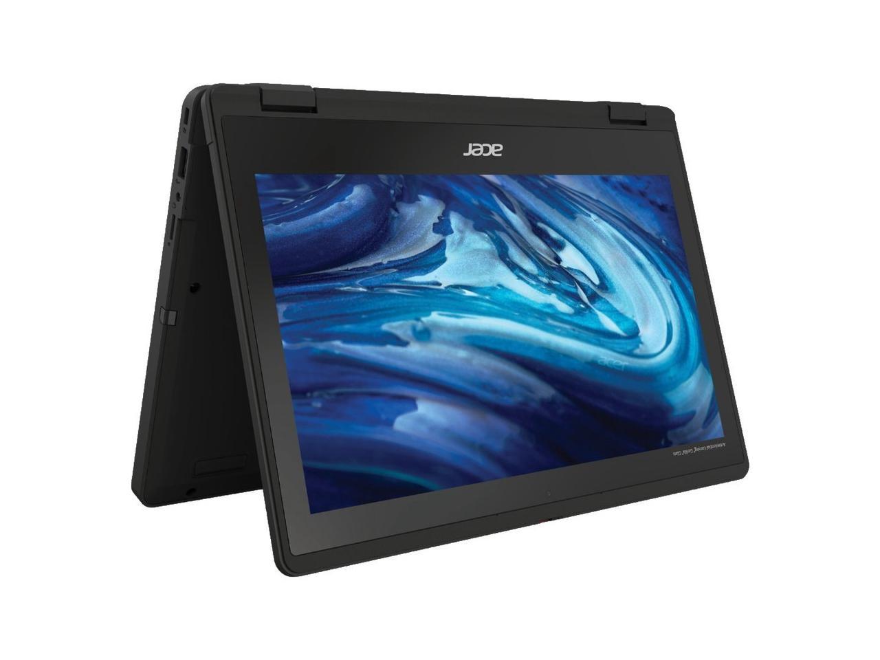 Acer TravelMate B3 Spin 11 TMB311R-33-P1GS 11.6" Touchscreen Convertible  Notebook - Intel N200 Quad-core 1 GHz - 8 GB RAM - 128 GB SSD - Windows 11 Pro - Intel UHD Graphics - Black  NX.VZ0AA.005 1