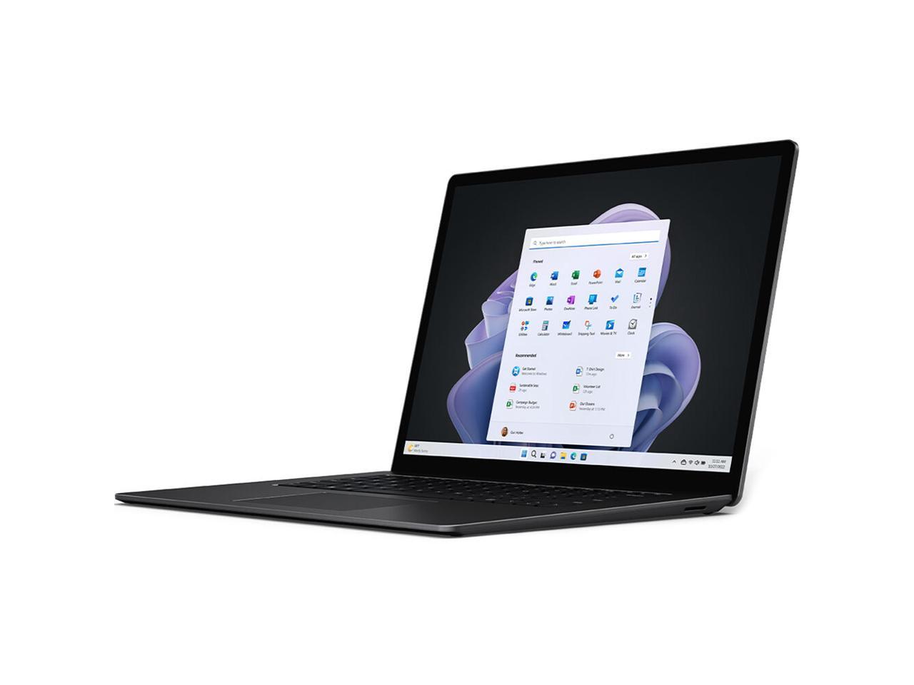 Microsoft Surface Laptop 5 15" PixelSense Touchscreen Notebook - Intel Core i7 12th Gen i7-1265U - 8 GB Total RAM - 512 GB SSD - Matte Black - Windows 10 Pro RG1-00024 1