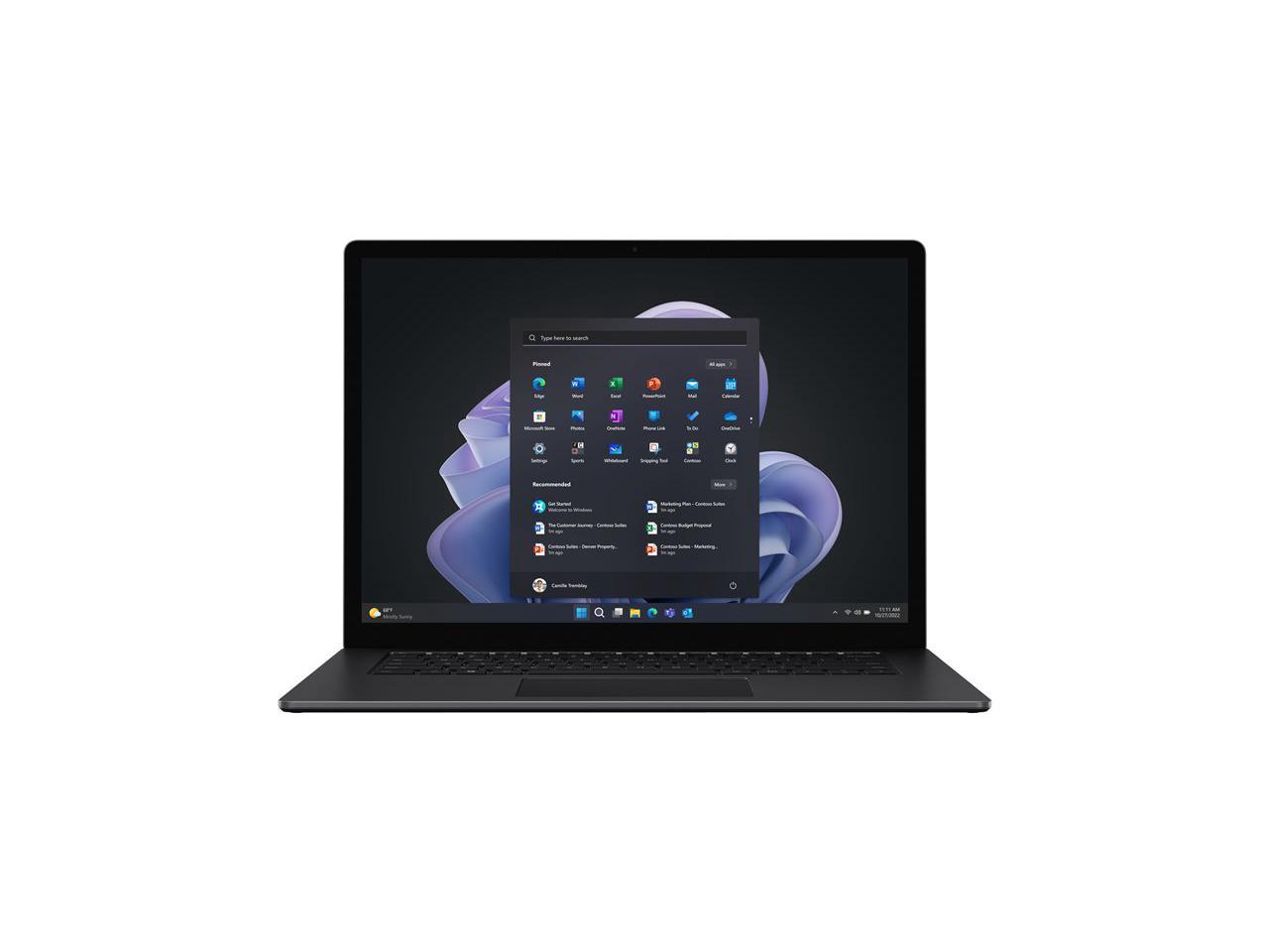 Microsoft Surface Laptop 5 - 15.0"  PixelSense Touchscreen - Intel Core i7 12th Gen i7-1265U - 16GB Memory - 512 GB SSD - Intel Iris Xe Graphics - Windows 11 -Matte Black Pro RIQ-00024 1