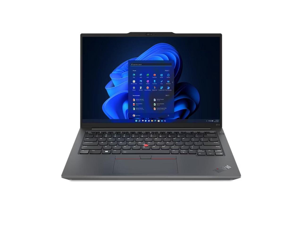 Lenovo ThinkPad E14 Gen 5 21JR001SUS 14" Notebook - WUXGA - 1920 x 1200 - AMD Ryzen 7 7730U Octa-core (8 Core) 2 GHz - 16 GB Total RAM - 8 GB On-board Memory - 512 GB SSD - Graphite Black 2